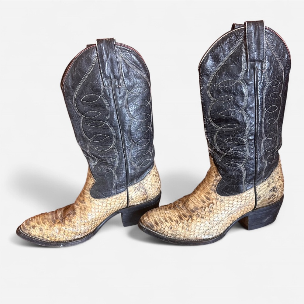 Black and Tan Cowboy Boots